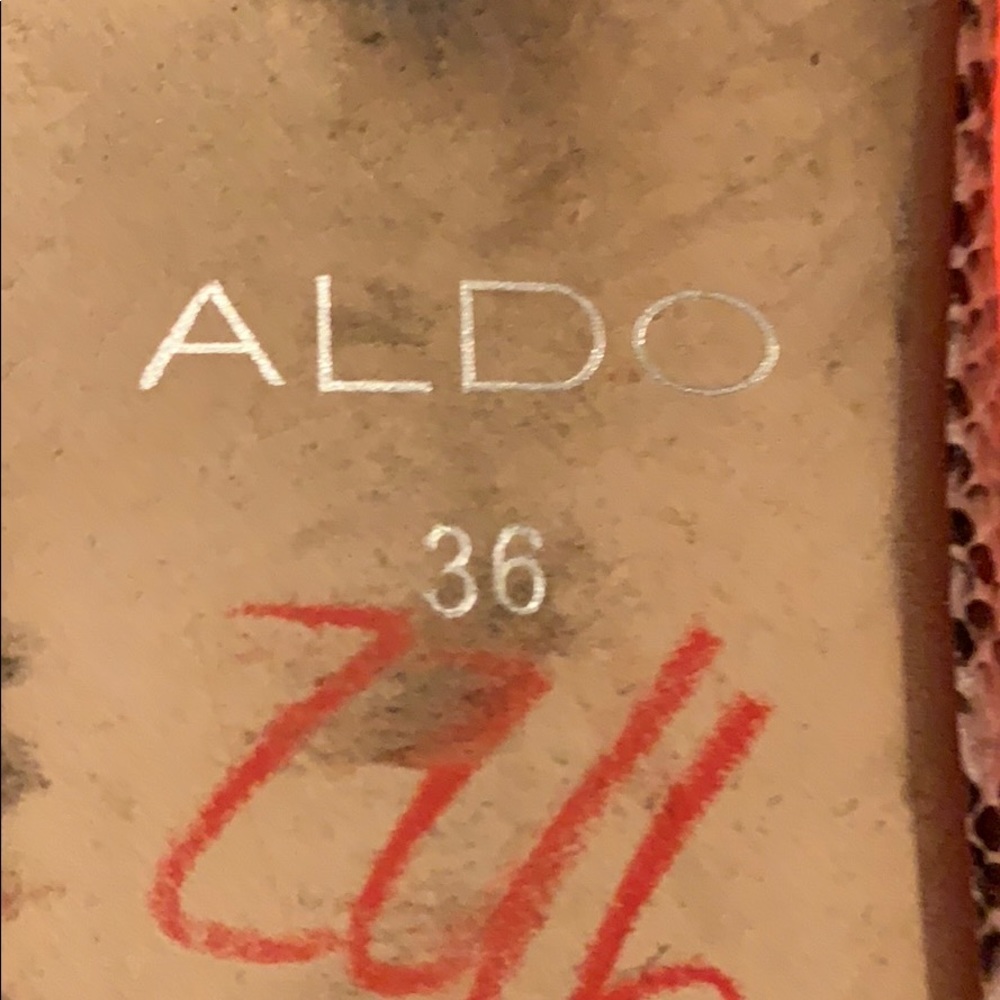 ALDO SNAKE PRINT FLATS SHOES LEATHER SIZE 6 - Picture 10 of 15